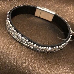 Silver Nugget Bracelet with Magnetic Closure, 6”-7” wrist